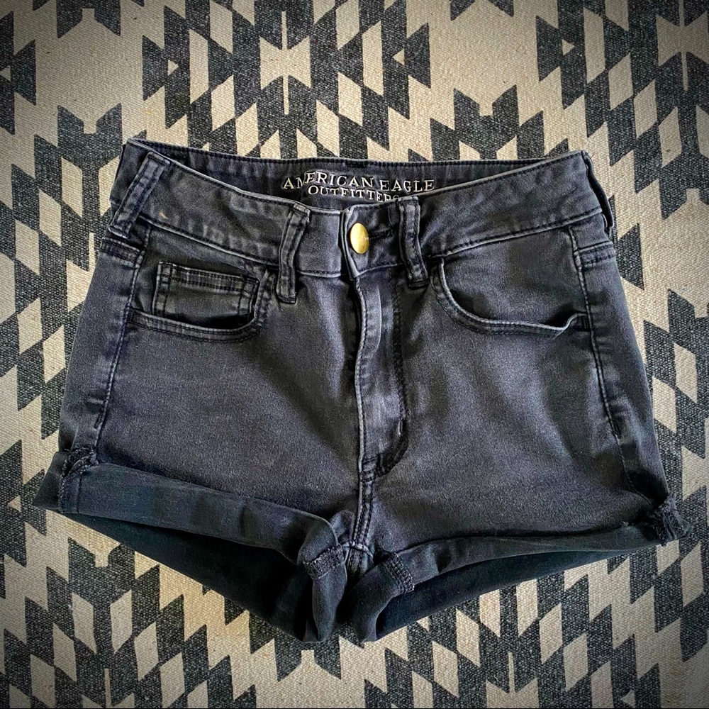 American Eagle Hi Rise Jean Shorts Size 6